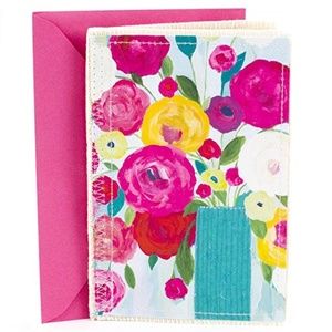 Hallmark Signature Fabric Floral Birthday Card